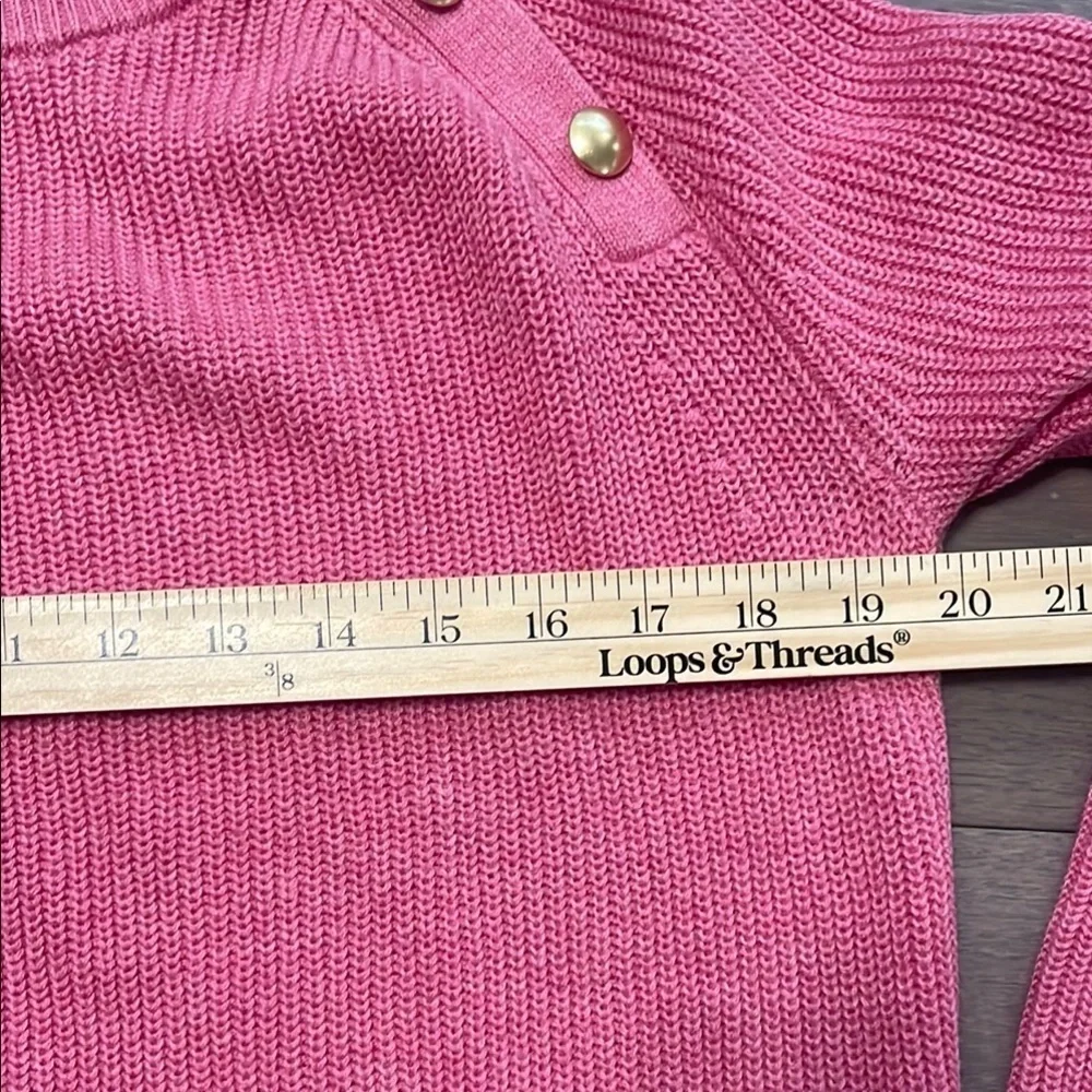 J Crew Button Raglan Crewneck  Sweater Size S